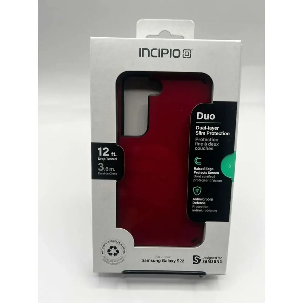Incipio Duo Series Case for Samsung Galaxy S22+ In Salsa Red/Black